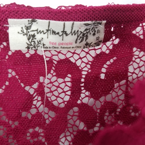 Free People Red Dream Away Lace Bralette Top - Picture 3 of 5